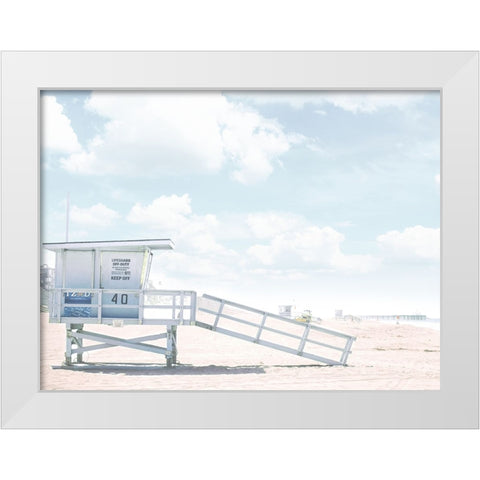 Hut Clouds White Modern Wood Framed Art Print by Straatsma, Leah
