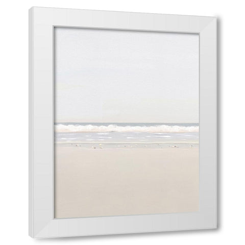 Collecting Rocks At Sunrise White Modern Wood Framed Art Print by Straatsma, Leah
