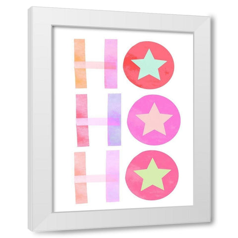 Ho Ho Ho White Modern Wood Framed Art Print by Straatsma, Leah