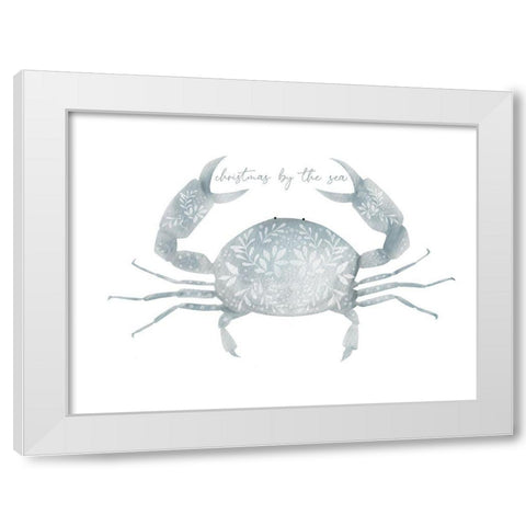 Christmas By The Sea White Modern Wood Framed Art Print by Straatsma, Leah
