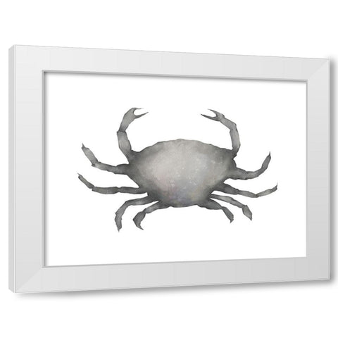Grey Crab White Modern Wood Framed Art Print by Straatsma, Leah