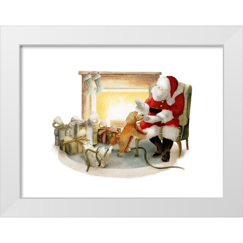 A Good Puppy White Modern Wood Framed Art Print by Straatsma, Leah