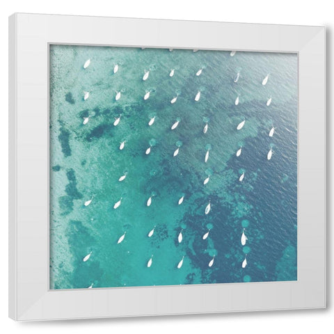 Boats in Tropical Waters White Modern Wood Framed Art Print by Straatsma, Leah