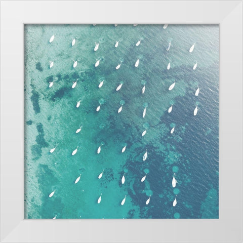 Boats in Tropical Waters White Modern Wood Framed Art Print by Straatsma, Leah