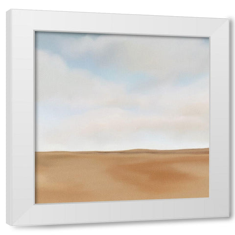 Wheat Fields White Modern Wood Framed Art Print by Straatsma, Leah