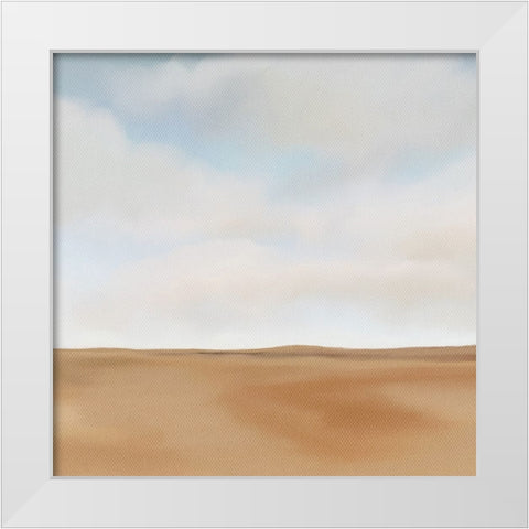 Wheat Fields White Modern Wood Framed Art Print by Straatsma, Leah