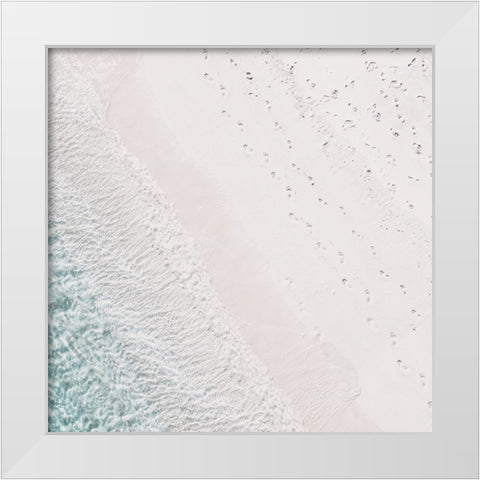 Rosy Footprints White Modern Wood Framed Art Print by Straatsma, Leah