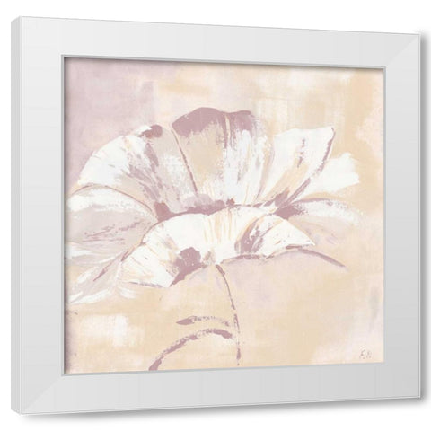 Blush Beauty Florenti White Modern Wood Framed Art Print by May