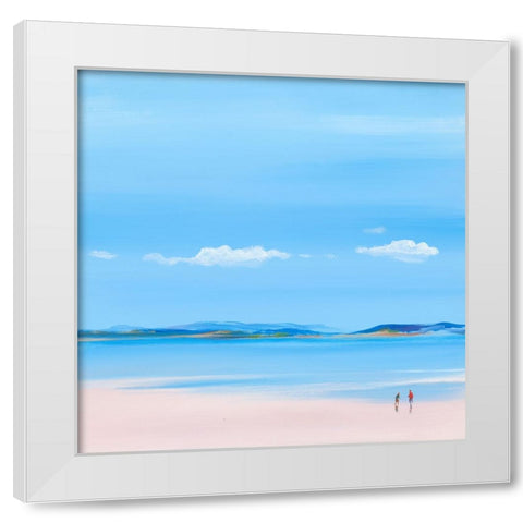 At The Beach 1 White Modern Wood Framed Art Print by Hasen, Jan
