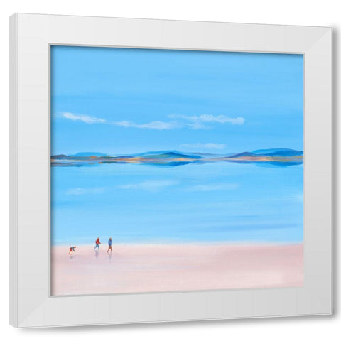 At The Beach 2 White Modern Wood Framed Art Print by Hasen, Jan