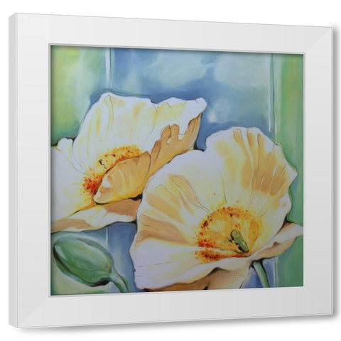 Springtime 1 White Modern Wood Framed Art Print by May