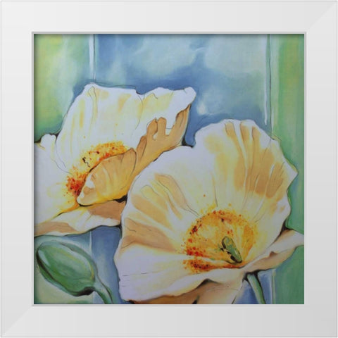 Springtime 1 White Modern Wood Framed Art Print by May