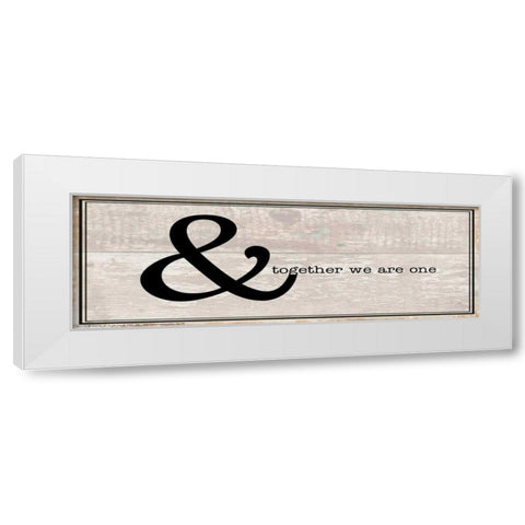 Together We Are One White Modern Wood Framed Art Print by May