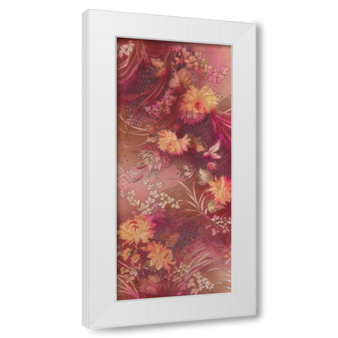 Marooned Florals White Modern Wood Framed Art Print by May