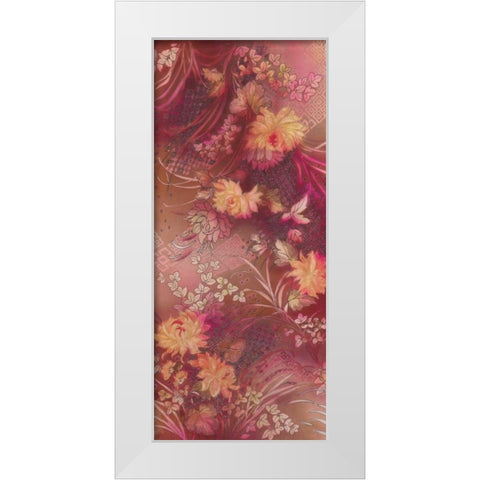 Marooned Florals White Modern Wood Framed Art Print by May