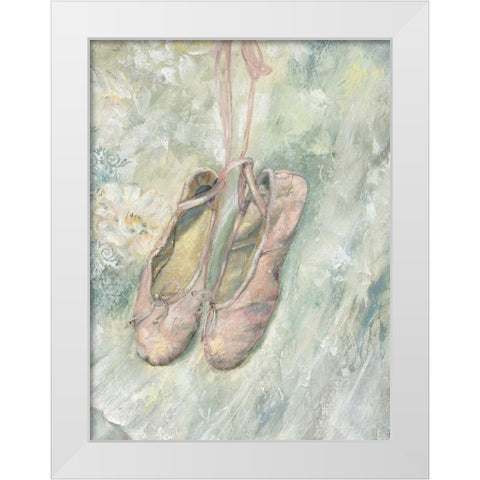 Ready To Dance 82566 White Modern Wood Framed Art Print by May