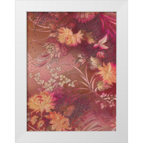 Marooned Florals C White Modern Wood Framed Art Print by May