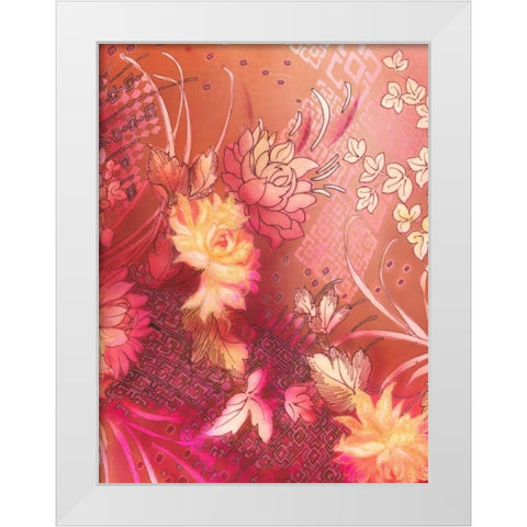 Crimson Collage 5 White Modern Wood Framed Art Print by May