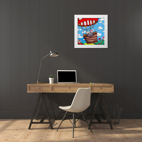 Adobe Photoshop PDF White Modern Wood Framed Art Print by May