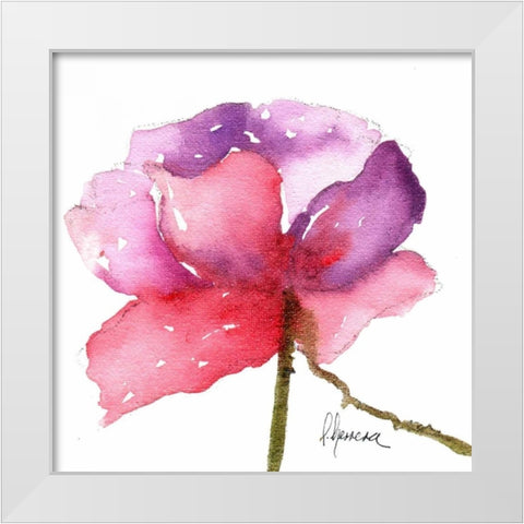 Paragon in Pink White Modern Wood Framed Art Print by May