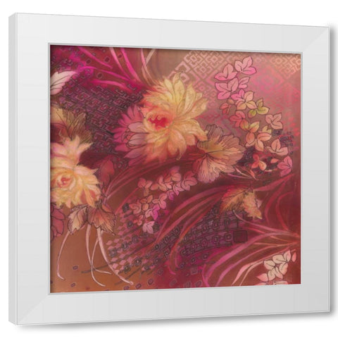 Marooned Florals 3 White Modern Wood Framed Art Print by May