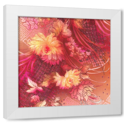 Crimson Collage 2 White Modern Wood Framed Art Print by May