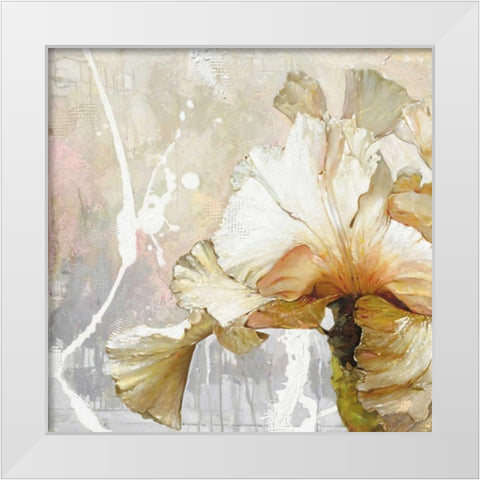 Touch Of Elegance White Modern Wood Framed Art Print by May