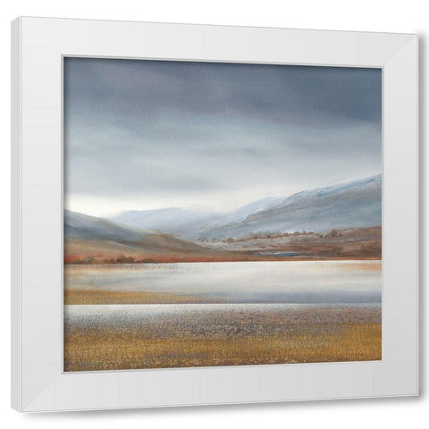 Mountainous Fields 2 White Modern Wood Framed Art Print by May