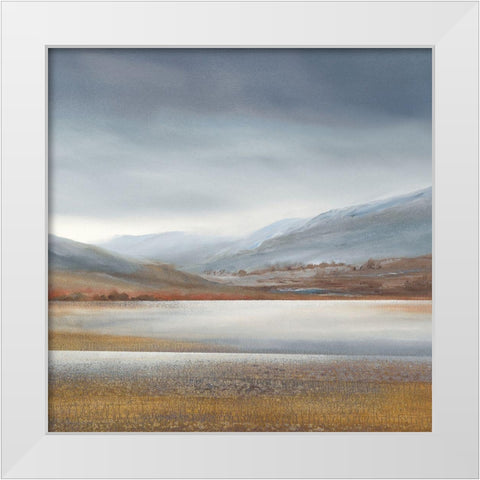 Mountainous Fields 2 White Modern Wood Framed Art Print by May