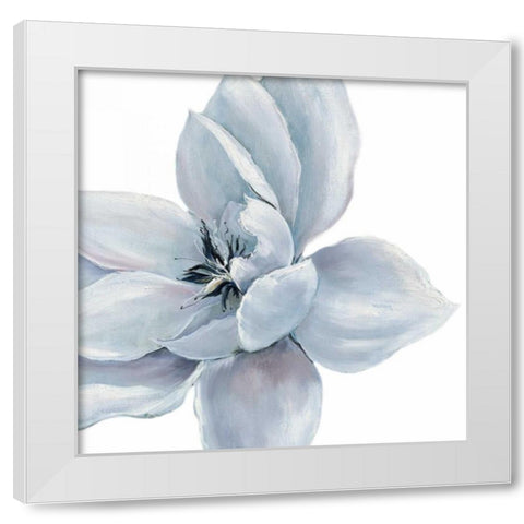 Blue Satin Withaar 2 White Modern Wood Framed Art Print by May