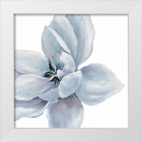 Blue Satin Withaar 2 White Modern Wood Framed Art Print by May