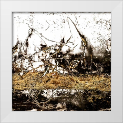 Ink Gold Metalico 1 White Modern Wood Framed Art Print by May