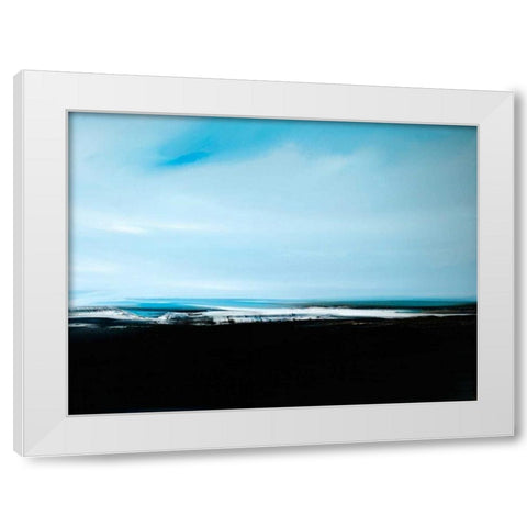 At Sea White Modern Wood Framed Art Print by Timmington
