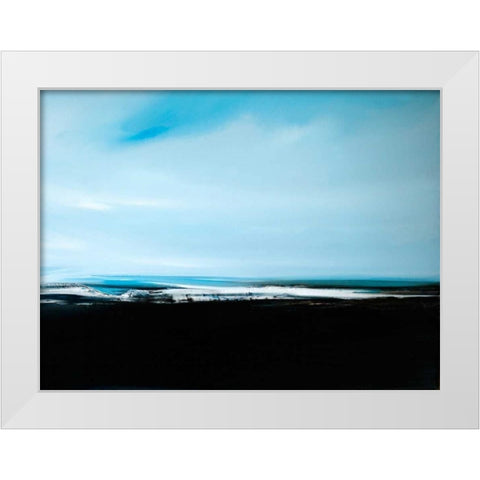 At Sea White Modern Wood Framed Art Print by Timmington