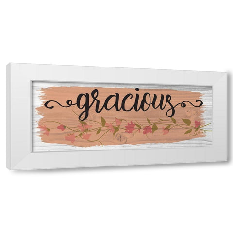 Curly Cue Gracious Color 4 White Modern Wood Framed Art Print by Hogan, Melody