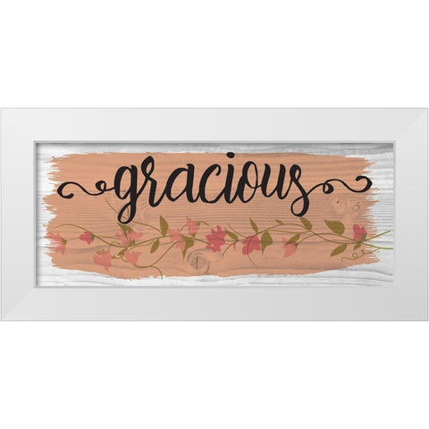 Curly Cue Gracious Color 4 White Modern Wood Framed Art Print by Hogan, Melody