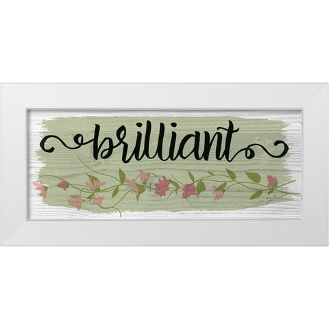 Curly Cue Brilliant Floral 5 White Modern Wood Framed Art Print by Hogan, Melody