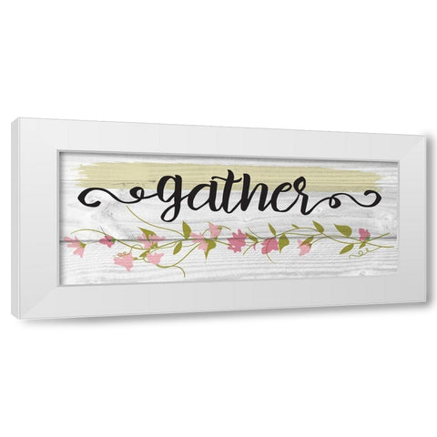 Curly Cue Gather Floral 6 White Modern Wood Framed Art Print by Hogan, Melody