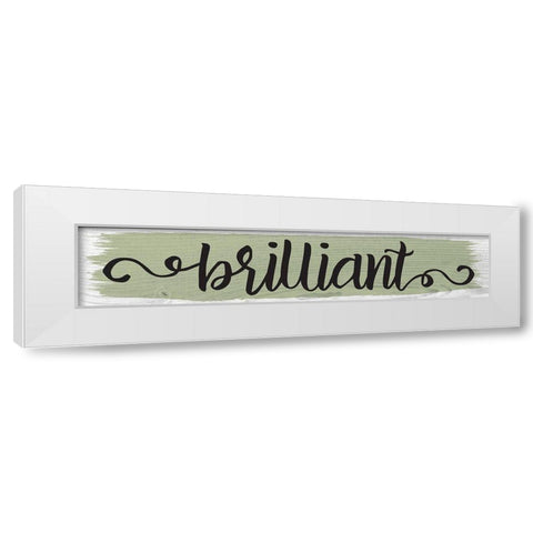 Curly Cue Color Signs 3 White Modern Wood Framed Art Print by Hogan, Melody