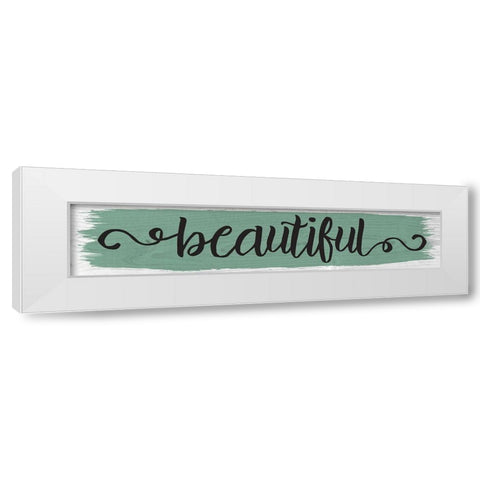 Curly Cue Color Signs 4 White Modern Wood Framed Art Print by Hogan, Melody