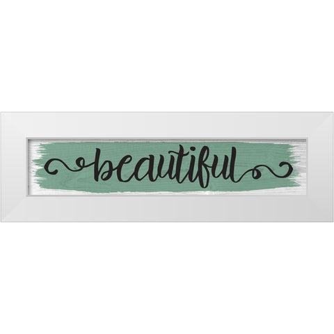 Curly Cue Color Signs 4 White Modern Wood Framed Art Print by Hogan, Melody