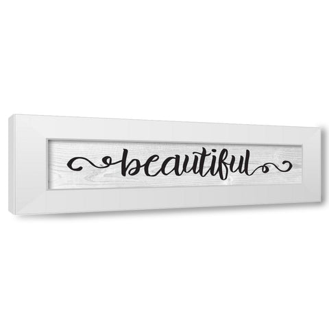 Curly Cue Signs 4 White Modern Wood Framed Art Print by Hogan, Melody