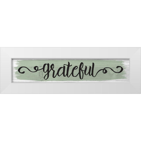 Curly Cue Color Signs 5 White Modern Wood Framed Art Print by Hogan, Melody