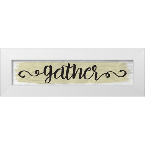 Curly Cue Color Signs 7 White Modern Wood Framed Art Print by Hogan, Melody