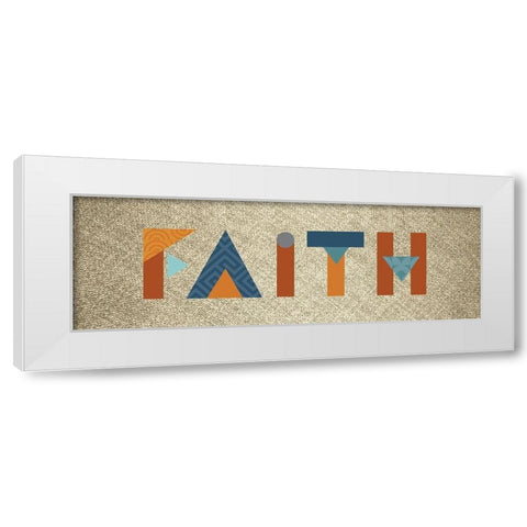 Mod Faith White Modern Wood Framed Art Print by Hogan, Melody