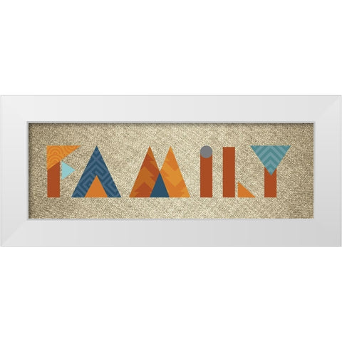Mod Family White Modern Wood Framed Art Print by Hogan, Melody