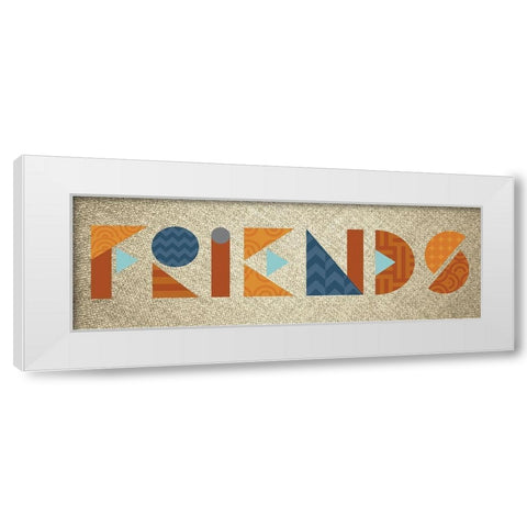 Mod Friends White Modern Wood Framed Art Print by Hogan, Melody