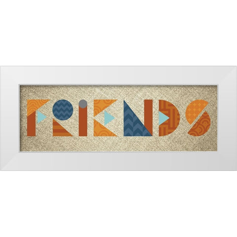 Mod Friends White Modern Wood Framed Art Print by Hogan, Melody