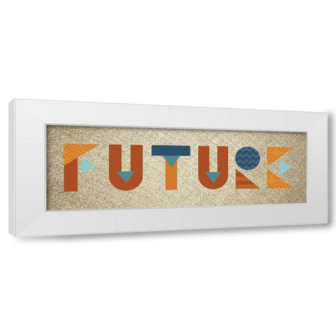 Mod Future White Modern Wood Framed Art Print by Hogan, Melody