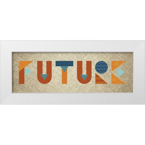 Mod Future White Modern Wood Framed Art Print by Hogan, Melody